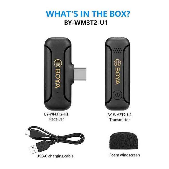 Boya BY-WM3T2-U1 Mini Wireless Microphone Type C